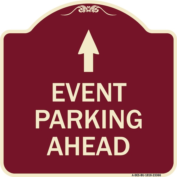 Signmission Designer Series Parking & Post Kit, Burgundy Heavy-Gauge Aluminum Sign, 18" x 18", BU-1818-23366 A-DES-BU-1818-23366 - main